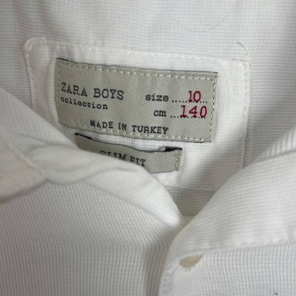 ZARA boys white long sleeve button down size 10 - Picture 2 of 4